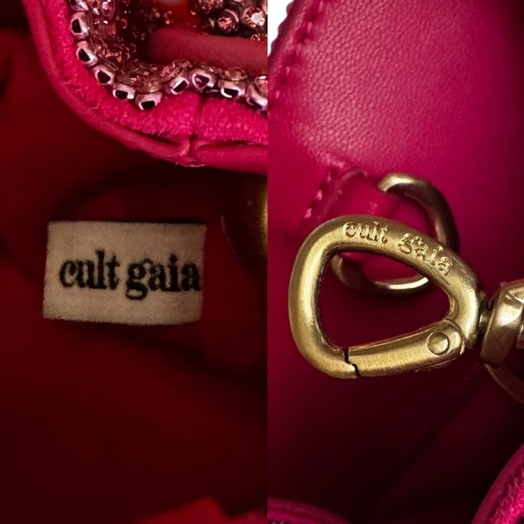 Cult Gaia Solene Mini Crystal Top Handle Bag in Rose Pink - Picture 9 of 13